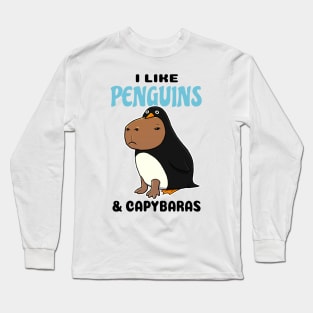 I Like Penguins and Capybaras Long Sleeve T-Shirt